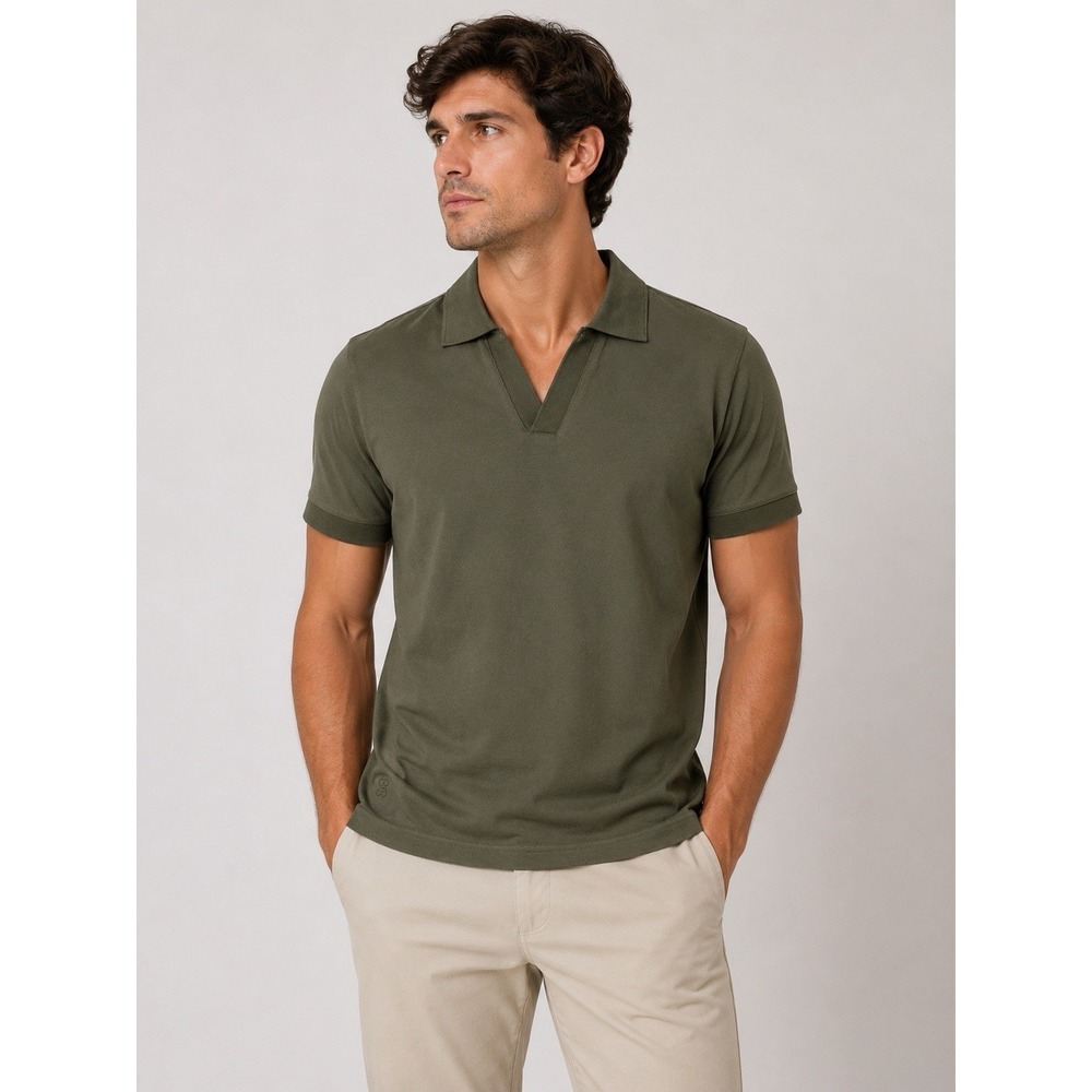 Co Thirty Six Olive Polo Shirt Short Sleeve Casual Minimal XL